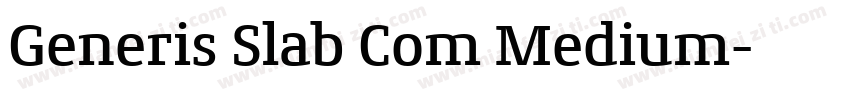 Generis Slab Com Medium字体转换